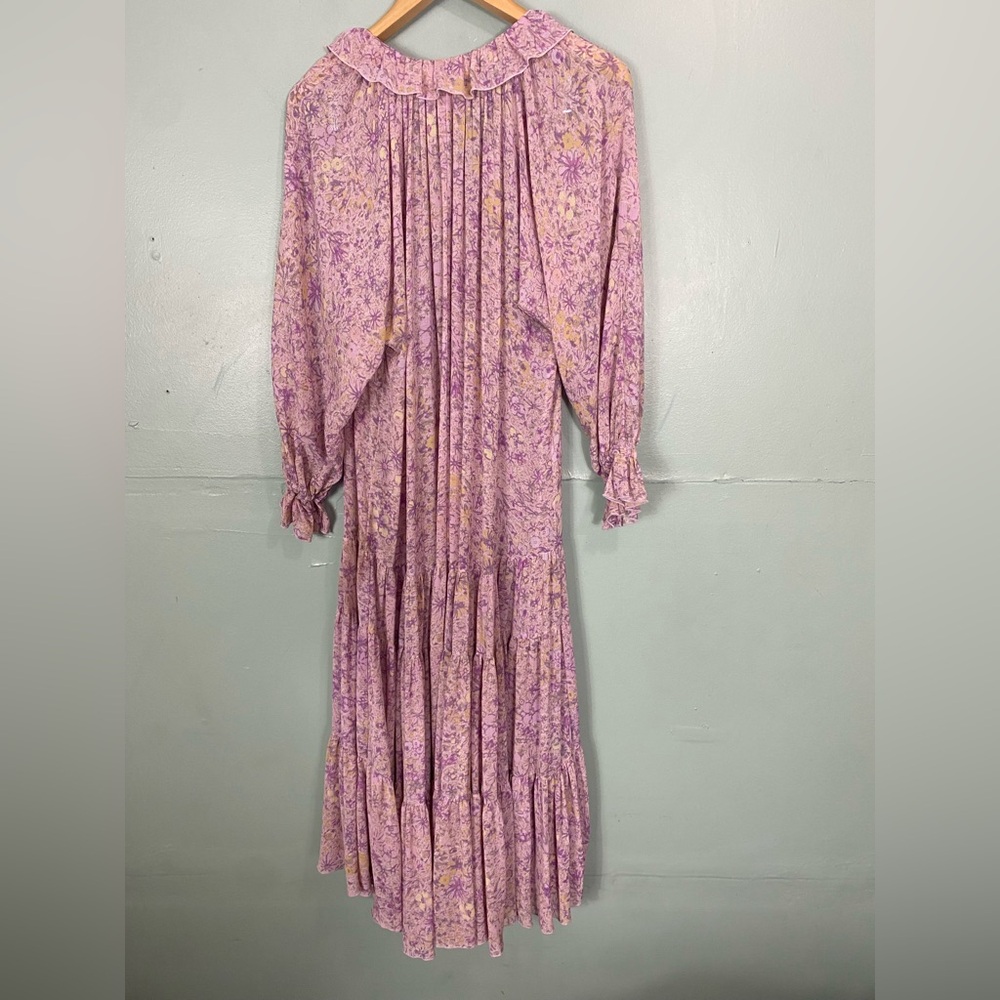Free People Feeling Groovy‎ Maxi Dress Purple Floral Small - Picture 4 of 6